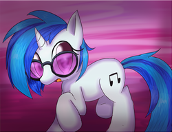 Size: 628x482 | Tagged: safe, artist:takomomo, dj pon-3, vinyl scratch, pony, g4, female, solo