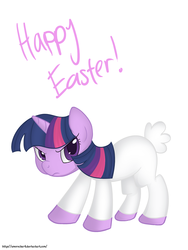 Size: 2112x2814 | Tagged: safe, artist:leslers, twilight sparkle, pony, g4, bunny costume, clothes, easter, female, simple background, solo, unamused