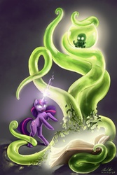 Size: 2000x3000 | Tagged: safe, artist:celarx, twilight sparkle, g4, tentacles, this will not end well