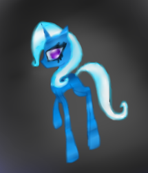 Size: 598x695 | Tagged: safe, artist:niletategami-2013, trixie, g4, full body, raised hoof, side view, skinny, solo, standing, thin