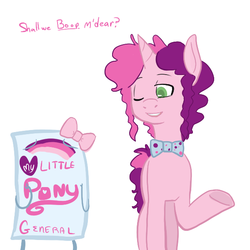 Size: 600x600 | Tagged: safe, artist:mt, oc, oc only, oc:marker pony, boop, bow, bowtie, mlpg, rule 63