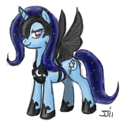Size: 983x983 | Tagged: safe, artist:johnjoseco, artist:michos, nightmare moon, trixie, g4, costume