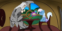 Size: 1488x748 | Tagged: safe, artist:anonimounanime, trixie, g4, crossover, gandalf, lord of the rings, sandwich