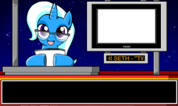 Size: 1004x600 | Tagged: safe, artist:marcusmaximus, trixie, minty fresh adventure, g4, exploitable, exploitable meme, female, glasses, mare, news, news meme, night, platformer, template