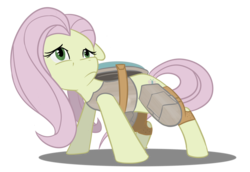 Size: 3724x2564 | Tagged: safe, artist:prozenconns, fluttershy, pony, g4, crossover, dovahkiin, dovahshy, female, simple background, skyrim, solo, the elder scrolls, transparent background