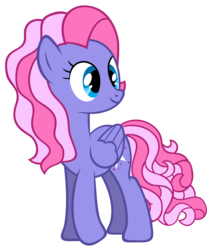 Size: 5000x5836 | Tagged: safe, artist:tzolkine, starsong, pegasus, pony, g3, g3.5, g4, absurd resolution, curly tail, cute, female, folded wings, g3 to g4, g3.5 to g4, generation leap, mare, simple background, smiling, starsawwwng, tail, transparent background, vector, wavy hair, wavy mane, wings