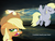 Size: 1060x800 | Tagged: safe, artist:shoeshine, applejack, derpy hooves, pegasus, pony, g4, derp, female, mare