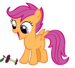 Size: 900x821 | Tagged: safe, artist:speedingturtle, scootaloo, pegasus, pony, g4, apple, applecore (fruit), female, food, looking down, open mouth, simple background, solo, transparent background, vector