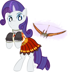 Size: 1177x1150 | Tagged: safe, artist:cheshiresdesires, rarity, pony, unicorn, g4, bow (weapon), crossover, female, horn, mare, monster hunter, simple background, solo, transparent background, weapon