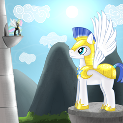 Size: 1000x1000 | Tagged: safe, artist:cheshiresdesires, princess celestia, g4, royal guard