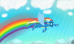 Size: 1000x600 | Tagged: safe, artist:cheshiresdesires, rainbow dash, g4, wonderbolts