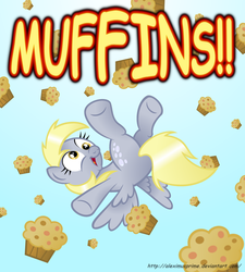Size: 1024x1138 | Tagged: safe, artist:aleximusprime, derpy hooves, pegasus, pony, g4, comic sans, female, mare, muffin