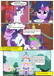 Size: 800x1132 | Tagged: safe, rarity, spike, twilight sparkle, g4, comic, friendship is betrayal