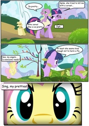 Size: 800x1132 | Tagged: safe, fluttershy, spike, twilight sparkle, g4, comic, friendship is betrayal