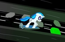 Size: 1000x640 | Tagged: safe, artist:proteusiii, dj pon-3, vinyl scratch, pony, unicorn, g4, audiosurf, horn, rhythm game