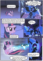 Size: 800x1132 | Tagged: safe, nightmare moon, twilight sparkle, g4, comic, friendship is betrayal