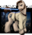 Size: 500x546 | Tagged: safe, artist:mu, earth pony, pony, beard, clothes, energy weapon, facial hair, hooves, jedi, lightsaber, male, mouth hold, obi wan kenobi, ponified, solo, stallion, star wars, weapon