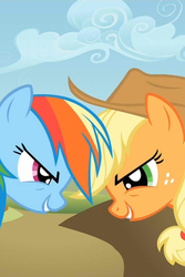 Size: 640x960 | Tagged: safe, screencap, applejack, rainbow dash, g4, iphone wallpaper, running of the leaves