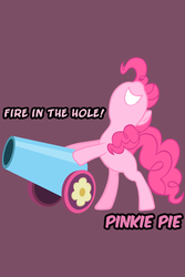 Size: 640x960 | Tagged: safe, pinkie pie, g4, iphone wallpaper, party cannon, text