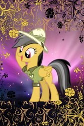 Size: 320x480 | Tagged: safe, artist:lucky43539, daring do, g4, flower, iphone wallpaper
