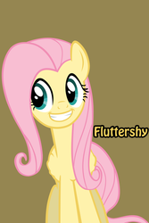 Size: 640x960 | Tagged: safe, fluttershy, g4, iphone wallpaper, smiling, text