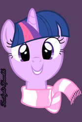 Size: 640x960 | Tagged: safe, twilight sparkle, g4, clothes, happy, iphone wallpaper, scarf, text