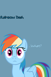 Size: 640x960 | Tagged: safe, rainbow dash, g4, iphone wallpaper, text, wat