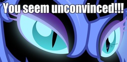 Size: 1092x532 | Tagged: safe, nightmare moon, princess luna, g4, bronybait, caption, crying, eyes, glowing eyes, hypnosis, hypnosis ponies, image macro, when you see it