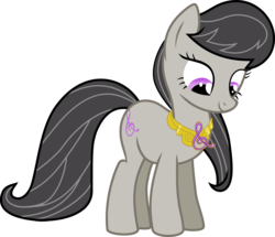 Size: 4076x3513 | Tagged: safe, artist:jaybugjimmies, octavia melody, earth pony, pony, g4, elements of harmony, female, jewelry, looking down, mare, necklace, simple background, smiling, solo, transparent background