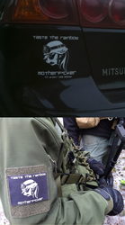 Size: 1115x2000 | Tagged: safe, artist:fiarel, rainbow dash, g4, airsoft, car, mitsubishi, patch