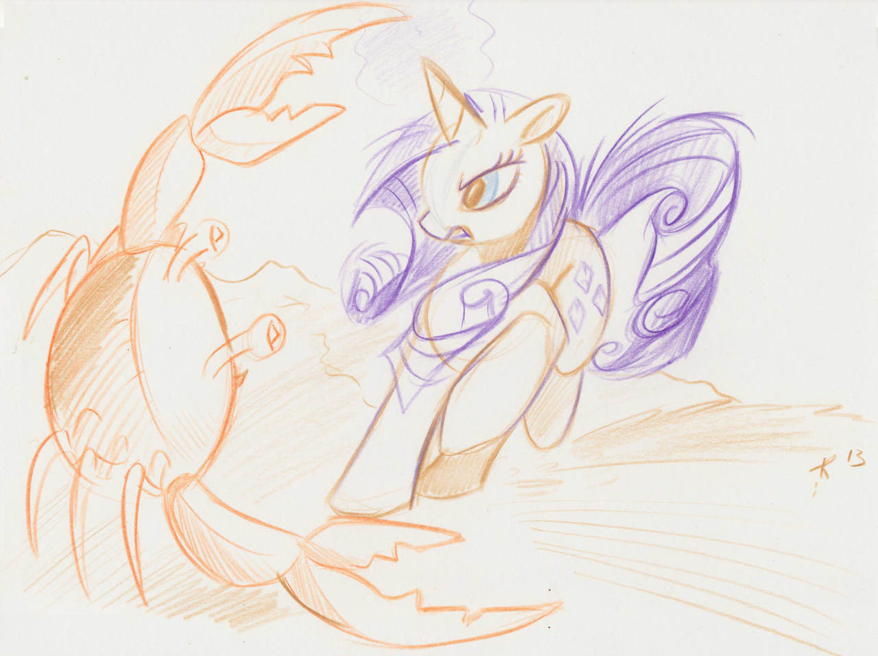 Mlp Rarity Fighting #293759 - safe, artist:keyfeathers, rarity, crab, fight, rarity ...