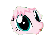 Size: 149x131 | Tagged: safe, artist:mixermike622, oc, oc only, oc:fluffle puff, pony, g4, animated, bust, fluffy, licking, looking at you, portrait, simple background, solo, tongue out, transparent background