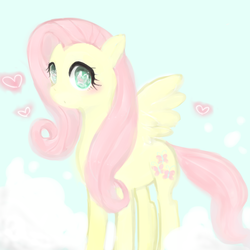 Size: 1500x1500 | Tagged: safe, artist:sakuri, fluttershy, pony, g4, female, pixiv, solo