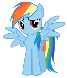 Size: 3210x3745 | Tagged: dead source, safe, artist:dentist73548, rainbow dash, pegasus, pony, friendship is magic, g4, cute, dashabetes, female, mare, simple background, solo, spread wings, transparent background, vector, wings