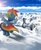 Size: 1500x1817 | Tagged: safe, artist:mrs1989, rainbow dash, pony, g4, behind, female, hoofprints, mountain, scenery, snow, solo, spread wings