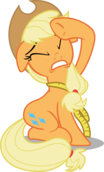 Size: 4000x6639 | Tagged: safe, artist:masem, applejack, g4, magical mystery cure, absurd resolution, measuring tape, simple background, swapped cutie marks, transparent background, vector