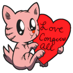 Size: 600x600 | Tagged: safe, idw, cat, cute citizens of wuvy-dovey land, heart, innocent kitten, kitten, simple background, solo, transparent background