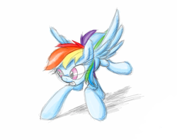 Size: 1576x1249 | Tagged: artist needed, source needed, safe, rainbow dash, pegasus, pony, g4, female, mare, simple background, solo, white background
