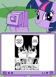 Size: 1811x2478 | Tagged: safe, twilight sparkle, g4, exploitable meme, naruto, tv meme, twiface, uchiha sasuke