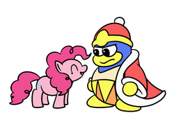 Size: 849x597 | Tagged: safe, artist:nidote-the-nidoran, pinkie pie, g4, brawl in the family, crossover, king dedede, kirby (series), nintendo