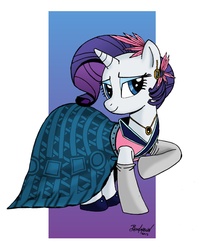 Size: 2351x2850 | Tagged: safe, artist:berlioz-ii, rarity, pony, g4, clothes, dress, female, solo