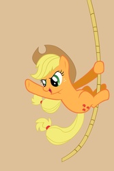 Size: 640x960 | Tagged: safe, artist:doctorpants, applejack, g4, iphone wallpaper, rope, swinging