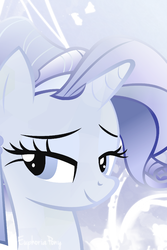 Size: 640x960 | Tagged: safe, artist:vivian reed, rarity, crystal pony, pony, g4, alternate hairstyle, bedroom eyes, iphone wallpaper, smiling, solo