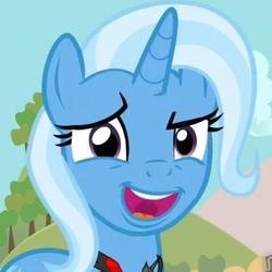 Size: 470x470 | Tagged: safe, trixie, pony, g4, magic duel, alicorn amulet, dreamworks face, faic, female, mare, reaction image, solo