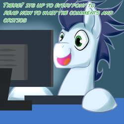 Size: 900x900 | Tagged: dead source, safe, artist:glasdale, soarin', pegasus, pony, g4, male, soarin-responde, solo, stallion