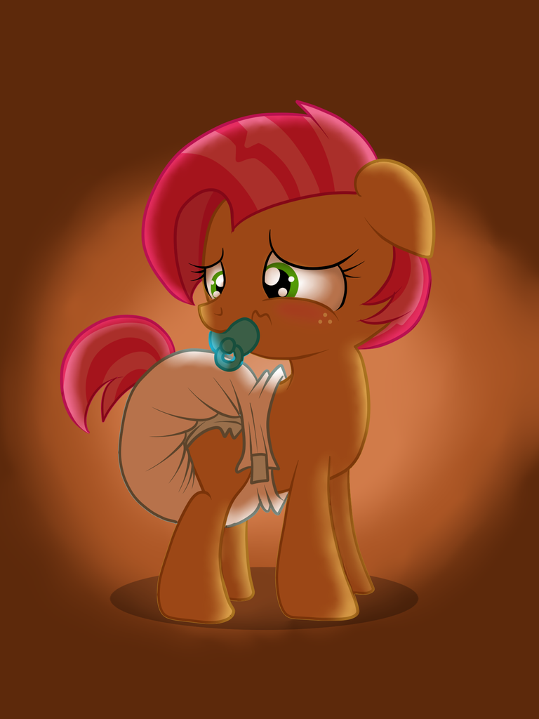 artist:fillyscoots42, babs seed, earth pony, pony, diaper, female, non-baby...
