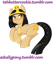 Size: 614x693 | Tagged: safe, artist:tehbuttercookie, oc, oc only, earth pony, pony, 30 minute art challenge, blushing, egyptian