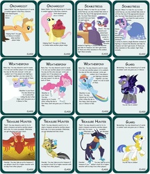 Size: 3080x3568 | Tagged: safe, artist:kdogfour, ahuizotl, applejack, basil, daring do, fluttershy, pinkie pie, rainbow dash, rarity, twilight sparkle, dragon, g4, comic sans, munchkin, night guard, royal guard