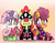 Size: 1800x1400 | Tagged: safe, artist:kty159, apple bloom, scootaloo, sweetie belle, g4, the show stoppers, costume, cutie mark crusaders, show stopper outfits