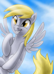 Size: 2364x3228 | Tagged: safe, artist:verulence, derpy hooves, pegasus, pony, g4, female, happy, mare, smiling, solo